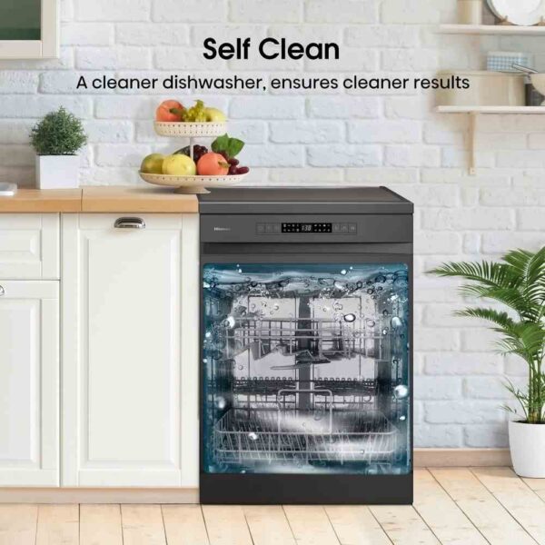Hisense Dishwasher, 60cm Black Freestanding - HS622E90BUK - Naamaste London Homewares - 6