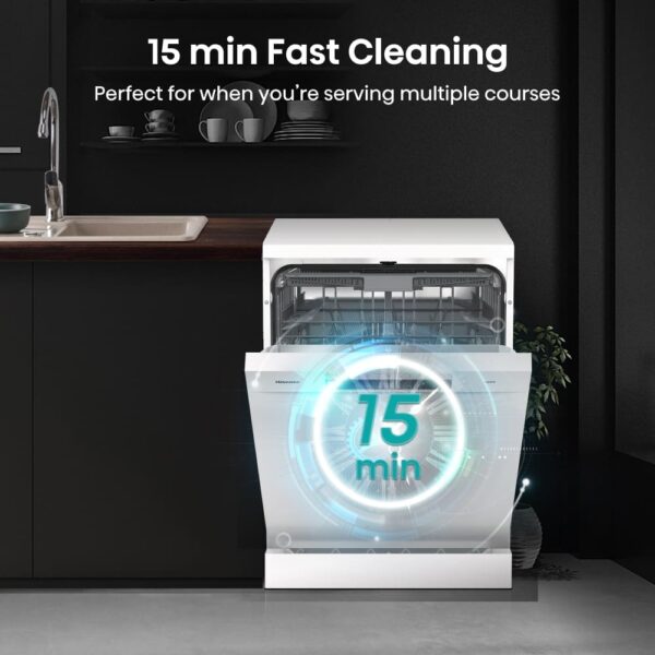 Hisense Dishwasher, White Freestanding - HS673C60WUK - Naamaste London Homewares - 12