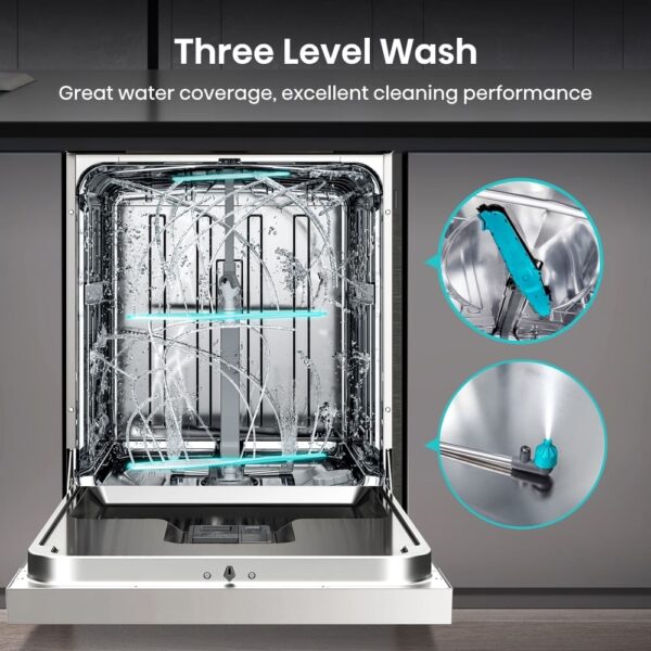 Hisense Dishwasher, White Freestanding - HS673C60WUK - Naamaste London Homewares - 8