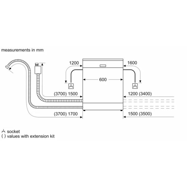 Neff Integrated Dishwasher, Fully Built-In - N50 S155HCX27G - Naamaste London Homewares - 3