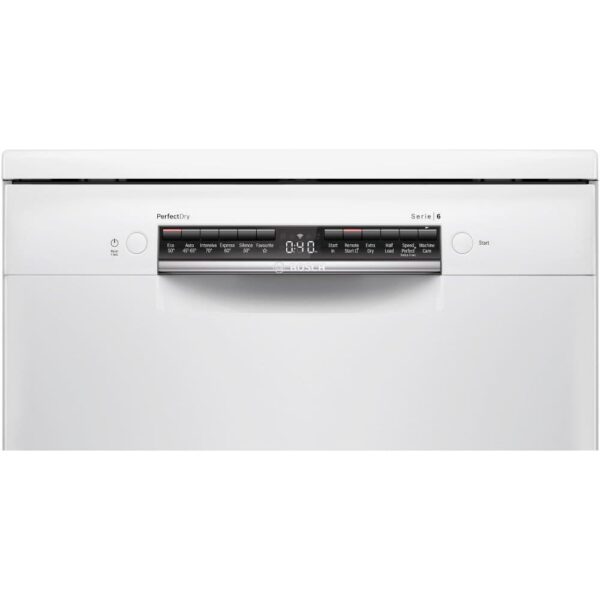 Bosch Dishwasher, 60 cm White Freestanding - Series 6 SMS6ZCW00G - Naamaste London Homewares - 3