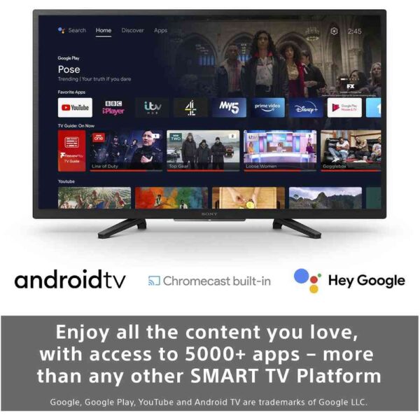 HD Smart Android TV, LED 32 inch - Sony W800 KD32W800P1U - Naamaste London Homewares - 5