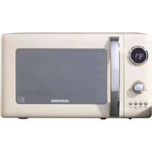 20L Cream Microwave Oven - Daewoo SDA1654GE - Naamaste London Homewares - 1