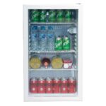 White Undercounter Drinks Fridge / Wine Cooler - SIA DC1WH - Naamaste London Homewares - 1