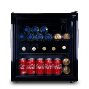 50L Black Mini Drinks Fridge / Wine Cooler - SIA DC2BL - Naamaste London Homewares - 1