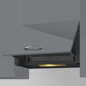 60cm Black Integrated Kitchen Extractor Fan - SIA INT60BL - Naamaste London Homewares -1