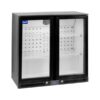 Black Wine Bottle Cooler, Double Door / 208 Litres - Prodis NT2BHLO-HC - Naamaste London Homewares - 1