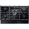 Black Glass 5 Burner Gas Hob Eclipse - Rangemaster ECL75HPNGFBL/BL - Naamaste London Homewares - 1