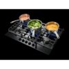 Black Glass 5 Burner Gas Hob Eclipse - Rangemaster ECL75HPNGFBL/BL - Naamaste London Homewares - 2