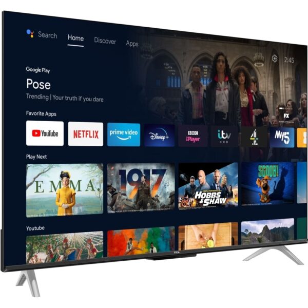 TCL Television, 50 Inch 4K UHD HDR Smart Android - P638K 50P638K - Naamaste London Homewares - 5