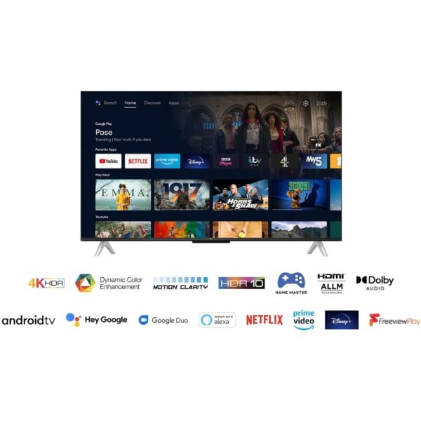 TCL Television, 50 Inch 4K UHD HDR Smart Android - P638K 50P638K - Naamaste London Homewares - 6