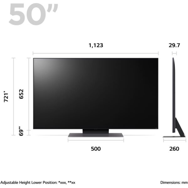 LG Smart TV, 50 Inch QNED 4K UHD - 50QNED816RE - Naamaste London Homewares - 4
