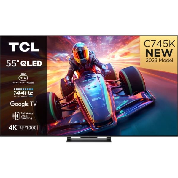 TCL Television, 55 Inch QLED TV with Google TV - C74 Series 55C745K - Naamaste London Homewares - 1