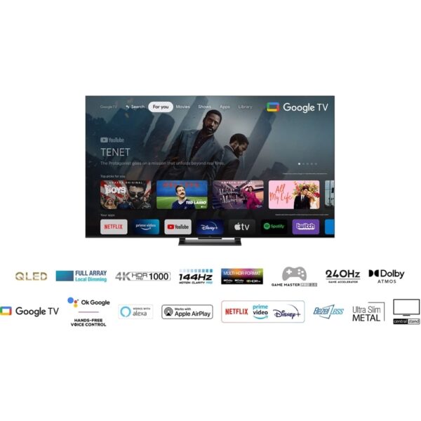 TCL Television, 65 Inch QLED TV with Google TV - C74 Series 65C745K - Naamaste London Homewares - 5