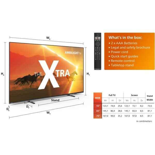 Philips Ambilight TV, 55 Inch Mini LED The Xtra Smart 4K - 55PML9008/12 - Naamaste London Homewares - 2