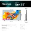 Hisense TV, 55 Inch 4K Ultra HD Mini-LED - U6 Series 55U6KQTUK - Naamaste London Homewares - 4