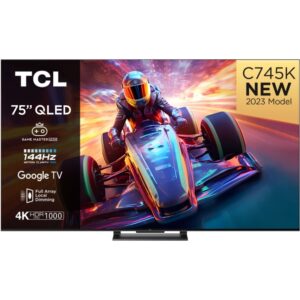 TCL Television, 75 Inch QLED TV with Google TV - C74 Series 75C745K - Naamaste London Homewares - 1
