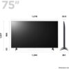 LG Smart Television, 75 inch LED 4K UHD - 75UR78006LK - Naamaste London Homewares - 2
