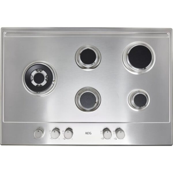 74cm AEG Gas Hob 5 Burner Stainless Steel - HGB75500SM - Naamaste London Homewares - 6