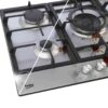 Frameless 5 Burner Gas Hob Stainless Steel - Beko CIHYG32SXE - Naamaste London Homewares - 11