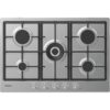 75cm 5 Burner Gas Hob Stainless Steel - Candy CHG74WPX - Naamaste London Homewares - 1