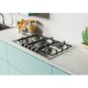 75cm 5 Burner Gas Hob Stainless Steel - Candy CHG74WPX - Naamaste London Homewares - 4