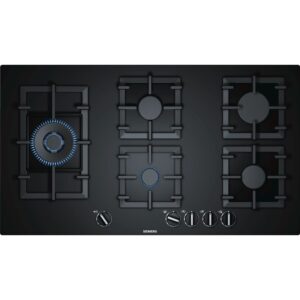5 Burner Gas Hob Tempered glass Black - Siemens EP9A6SB90 iQ500 - Naamaste London Homewares - 1