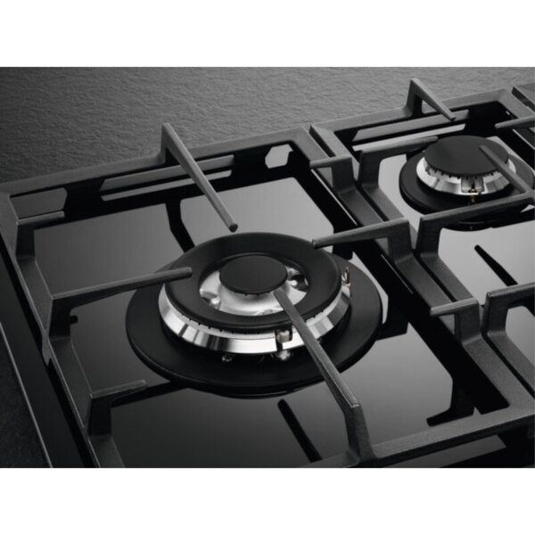 Black on Glass AEG Gas Hob 5 Burner - HKB95820NB - Naamaste London Homewares - 5