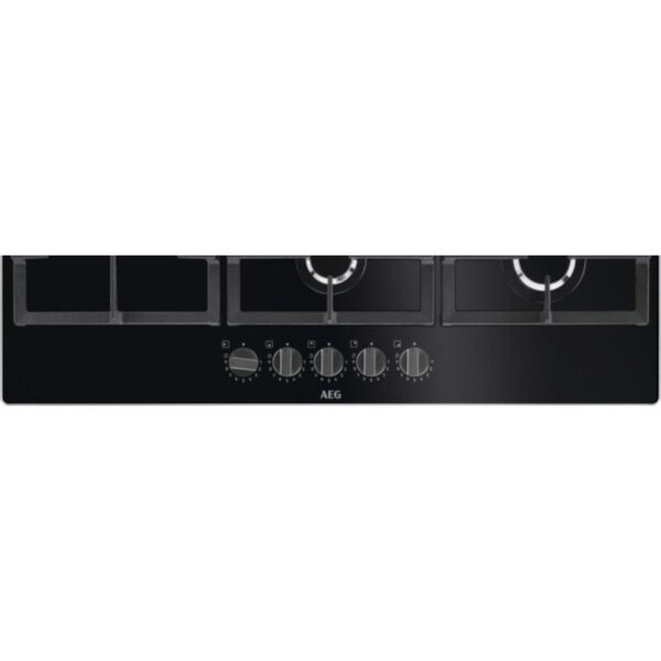 Black on Glass AEG Gas Hob 5 Burner - HKB95820NB - Naamaste London Homewares - 6