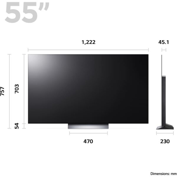 LG Smart TV, 55 Inch OLED evo C3 - OLED55C36LC - Naamaste London Homewares - 3