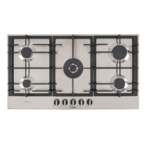 90cm Bosch 5 Burner Gas Hob Stainless Steel - PCR9A5B90 Series 6 - Naamaste London Homewares - 1