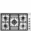 5 Burner Smeg Gas Hob Classic Stainless Steel - PGF95-4 - Naamaste London Homewares - 1