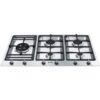 90cm 5 Burner Smeg Gas Hob Stainless Steel - PS9062 - Naamaste London Homewares - 3