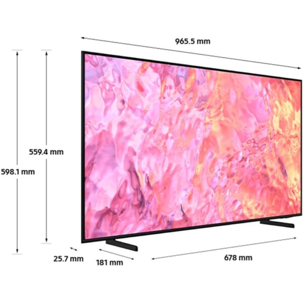 Samsung TV, 43 Inch QLED 4K HDR Smart - Q60C QE43Q60CAUXXU - Naamaste London Homewares - 2