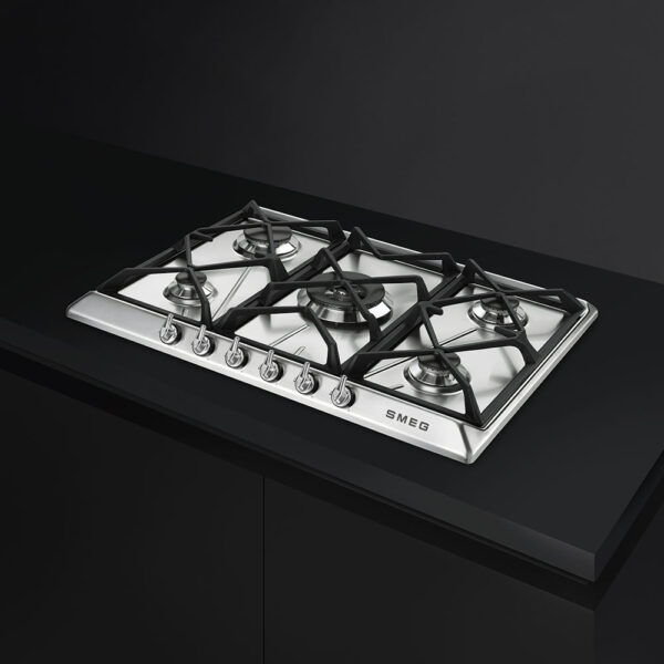 Stainless Steel Smeg Gas Hob 5 Burner Victoria - SR975XGH - Naamaste London Homewares - 3