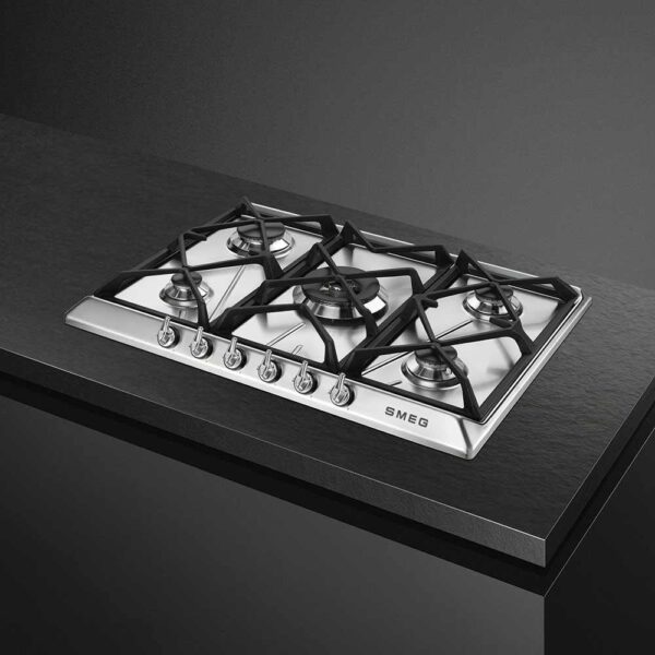 Stainless Steel Smeg Gas Hob 5 Burner Victoria - SR975XGH - Naamaste London Homewares - 6