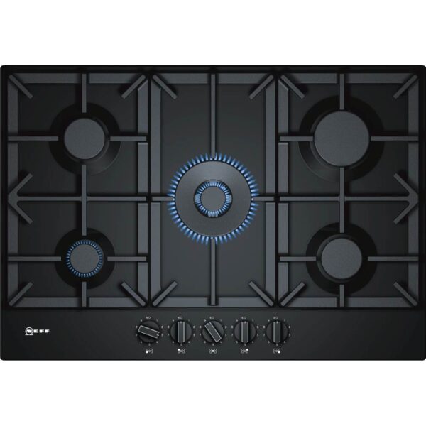 75cm Neff 5 Burner Gas Hob Black - T27DS59S0 N70 - Naamaste London Homewares - 1