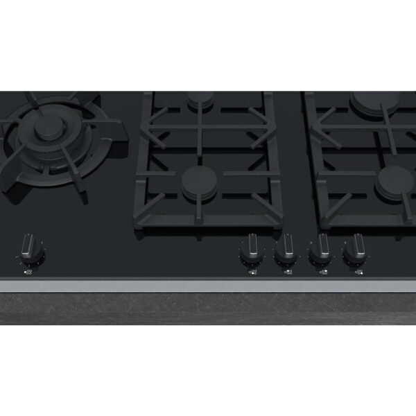 90cm Neff 5 Burner Gas Hob Black on Glass - T29TS79N0 - Naamaste London Homewares - 2