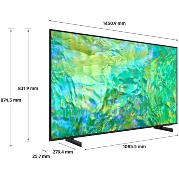 Samsung TV, 65 Inch LED Crystal 4K HDR - CU8000 UE65CU8000KXXU - Naamaste London Homewares - 2