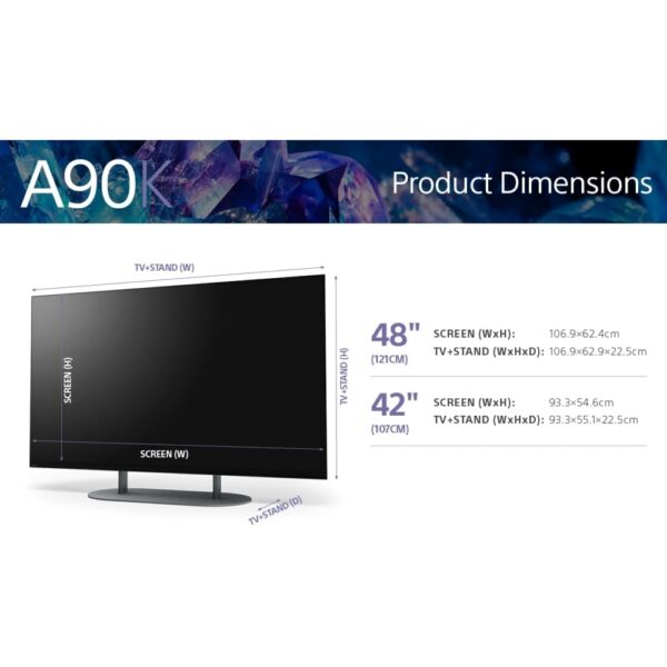 Sony TV, 48 Inch 4K Ultra OLED Smart - A90K XR48A90KU - Naamaste London Homewares - 7