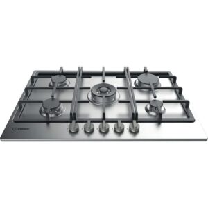 5 Burner Gas Hob 75cm Stainless Steel - Indesit THP 751 W/IX/I - Naamaste London Homewares - 1