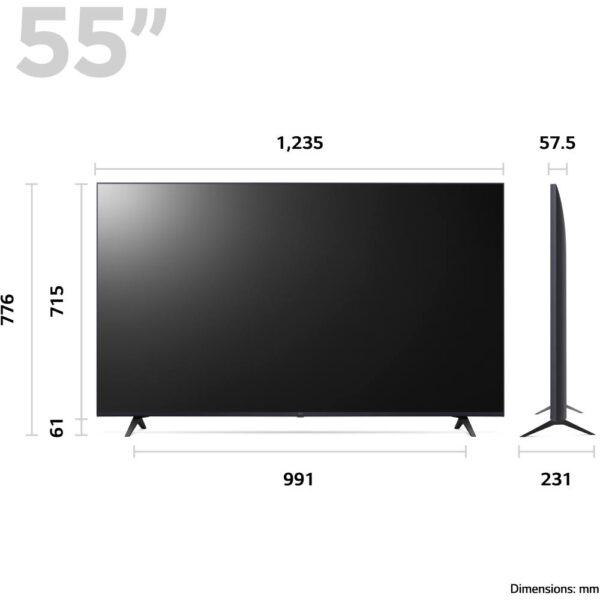 LG Smart TV, 55 Inch LED 4K UHD - 55UR80006LJ - Naamaste London Homewares - 2