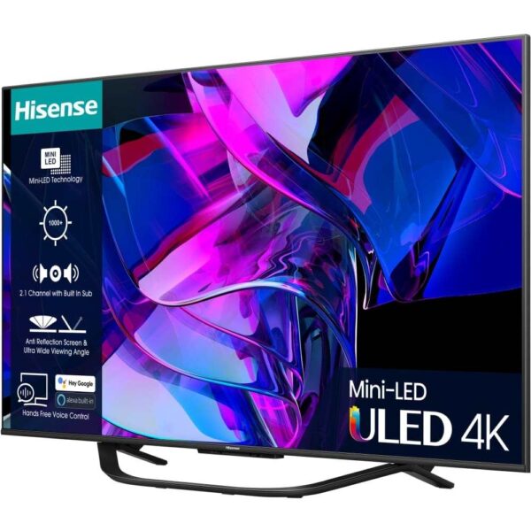 Hisense TV, 55 Inch Mini LED 4K Ultra HD - U7 Series 55U7KQTUK - Naamaste London Homewares - 10