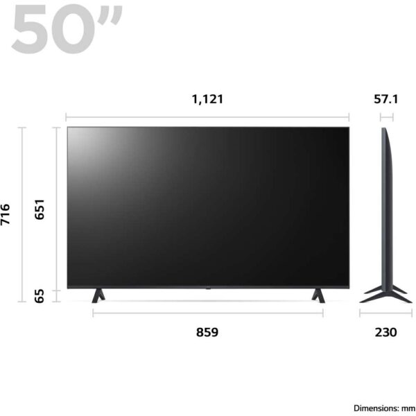 LG Smart Television, 50 inch LED 4K UHD - 50UR78006LK - Naamaste London Homewares - 5