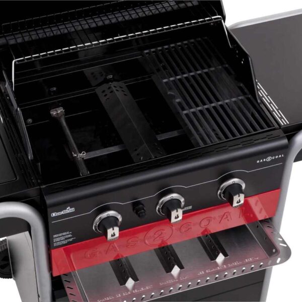 3 Burner Hybrid BBQ Grills Gas2Coal, Black - Char-Broil 140723 - Naamaste London Homewares - 8