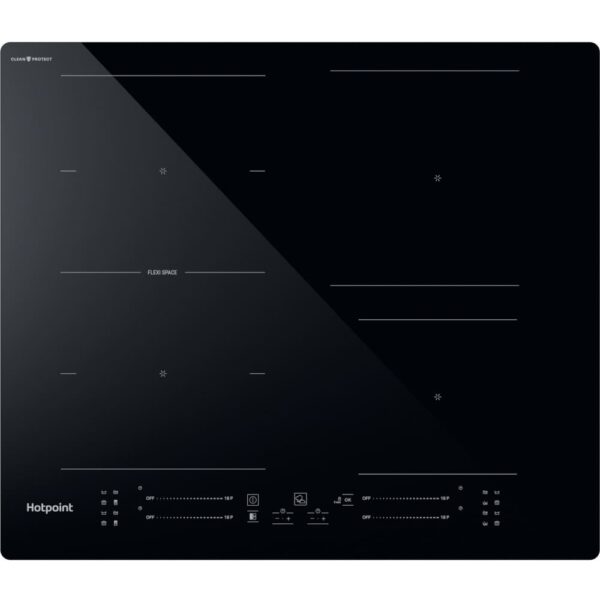 Black 4 Zone Induction Hob, CleanProtect - Hotpoint TS 3560F CPNE - Naamaste London Homewares - 1