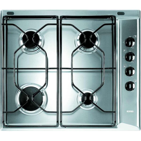 Stainless Steel 4 Burner Gas Hob - Indesit PAA 642 IX/I WE1 - Naamaste London Homewares - 1