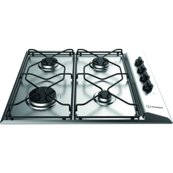 Stainless Steel 4 Burner Gas Hob - Indesit PAA 642 IX/I WE1 - Naamaste London Homewares - 2