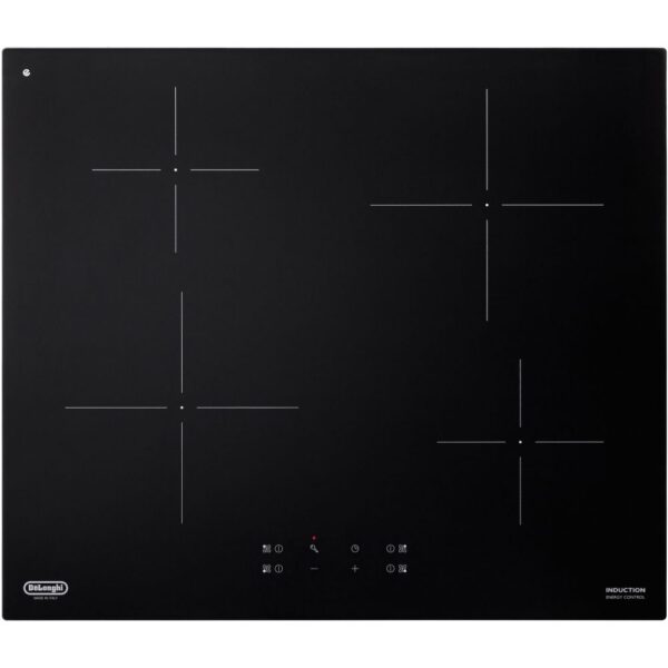60cm Black 4 Zone Induction Hob - DeLonghi DPIN 60 - Naamaste London Homewares - 1