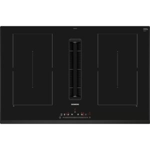 80cm Black Vented Induction Hob, with Extractor - Siemens ED851FQ15E iQ500 - Naamaste London Homewares - 1